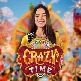 Crazy Time slot logo by Evolution at Rolldorado CasinoCrazy Time